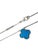 Van Cleef & Arpels Van Cleef & Arpels Vintage Alhambra Blue Turquoise 18k White Gold Pendant Necklace For Sale - Image 4 of 10
