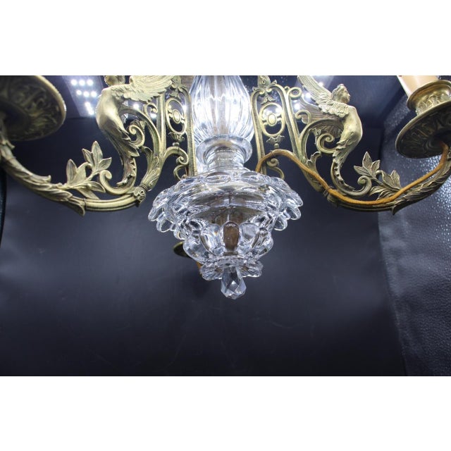 Crystal and Bronze Chandelier from the Baccarat Company, 19th Century For Sale - Image 8 of 9
