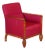 French Art Deco Red Chair in Beech, 1930s For Sale