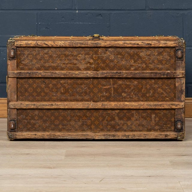 Brown 20th Century Trunk in Monogram Canvas from Louis Vuitton, France, 1900s For Sale - Image 8 of 18