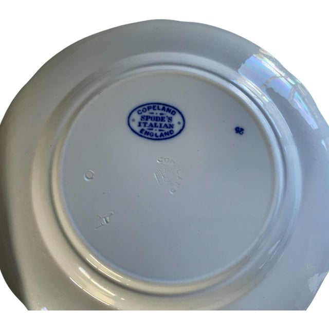 15th Century & Earlier Vintage Set of 4 Authentic Spode Blue Italian Bread & Butter Plate England c.1950s For Sale - Image 5 of 6