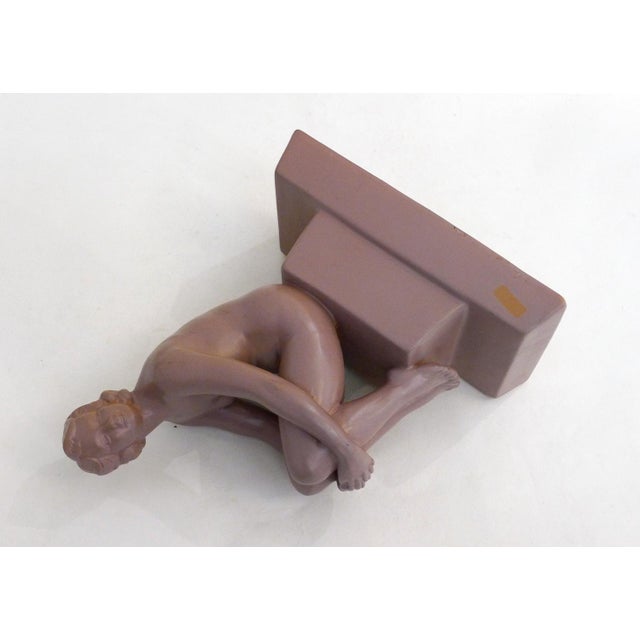 Art Deco Terracotta Sculpture of a Nude Bathing Woman, 1920s For Sale - Image 10 of 14