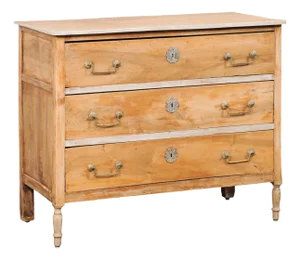 Early 19th Century French Bleached Wood Commode