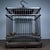 Black Vintage Dark Wood Birdcage With Bronze Wire and Ceramic Feeders For Sale - Image 8 of 8