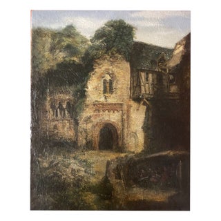 Anonimo, View of Mudejar Architecture in Granada, 1880, Oil on Canvas For Sale