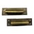 Early 20th Century American Brass Mail-Slots - a Pair For Sale