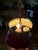 Antique Red Metal Tole French Bouillotte Table Lamp For Sale - Image 4 of 8