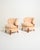 Upholstered armchairs with a wooden frame, velvet upholstery, and tufted backrest. Designed by Otto Schulz for Boet,...