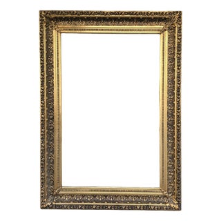 Large French Napoleon III Giltwood Mirror Frame, 1890s For Sale