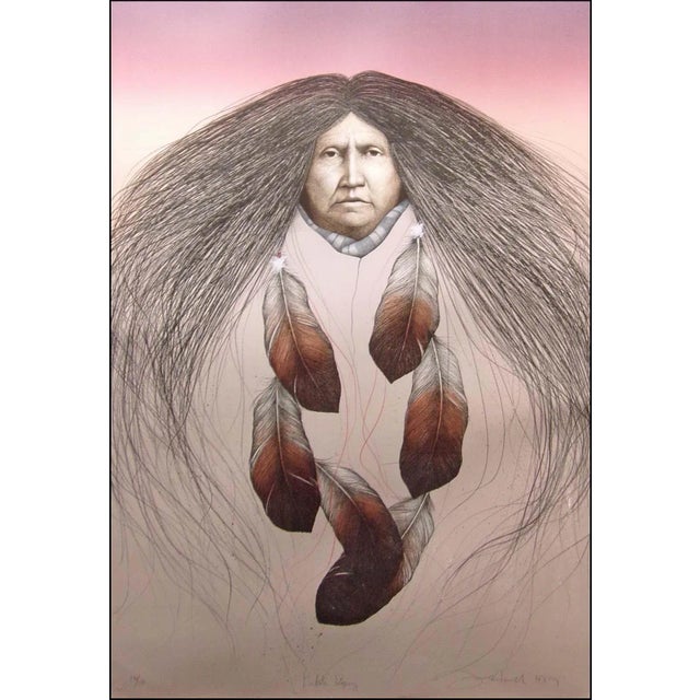 "Lakota Legacy" Limited Edition Lithograph on Paper by Frank Howell Hand Signed by the Artist Image Size: 28" x 39" Frame...