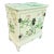 Rare Vintage Chinoiserie Pale Yellow Bird Floral Hand Painted Wood Clothes Hamper For Sale