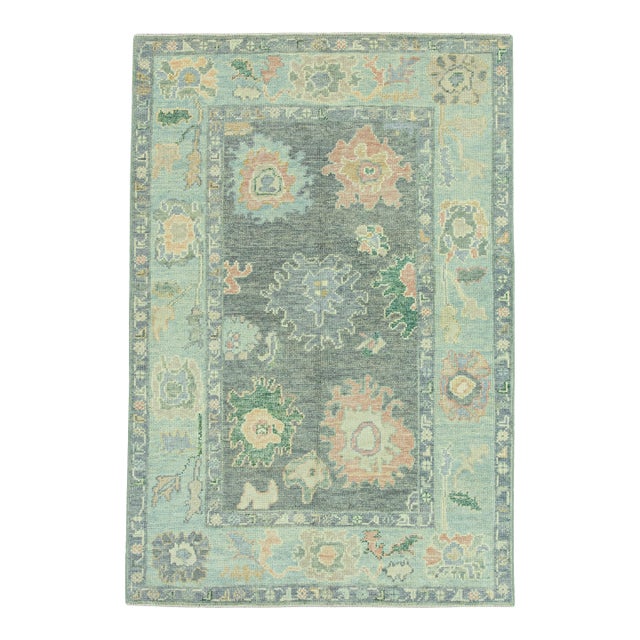 Turkish Oushak Rug 3'11"x 5'11" #19230 For Sale