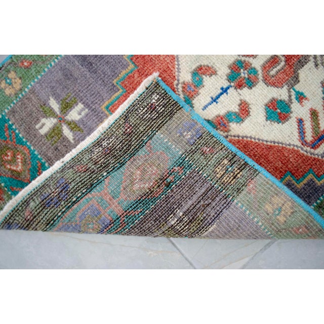 1970s Vintage Hand Knotted Small Rug For Sale - Image 9 of 9
