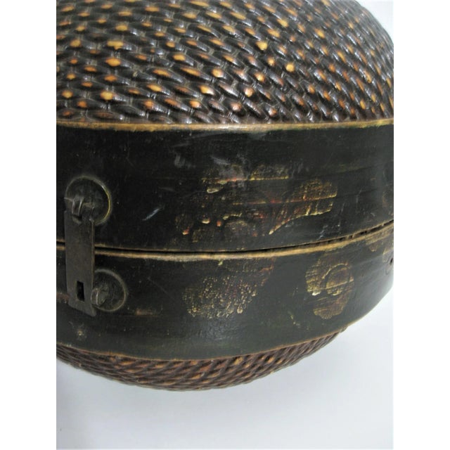 Chinese Woven Rattan Hat Box - 16" - Late 19thc. For Sale - Image 4 of 11