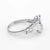 Modern Mixed Cut Diamond Ruby Band Vintage Ring 14k White Gold Estate Fine Jewellery size 6.5 For Sale - Image 3 of 6