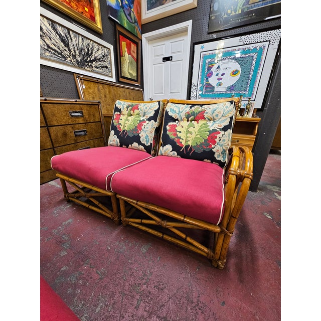 50’s Mid Century Modern Heywood Wakefield Bamboo 4 Piece Sectional