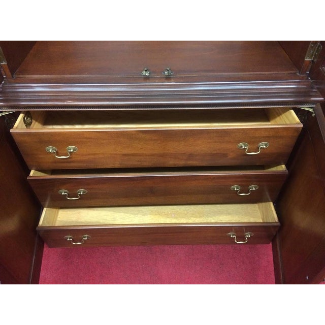 Breakfront Cabinet by Hickory Furniture (American Masterpiece by Hickory). Two Piece Cabinet For Sale - Image 11 of 12