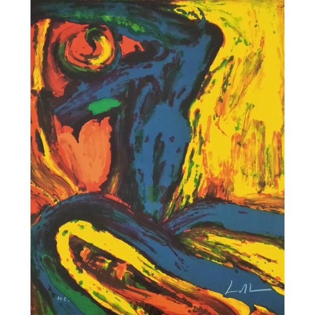 This artwork includes a certificate of authenticity and is hand-signed by the artist. Influenced by the work of CoBrA...