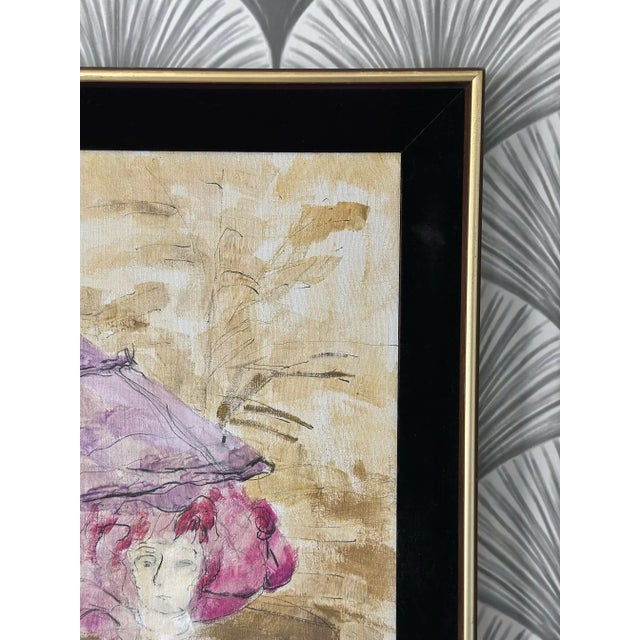 Abstract Bohemian Chic “New Orleans” Original Ink and Watercolor Painting Artwork by Naomi Ernest For Sale - Image 4 of 12