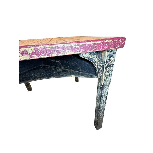 Vintage Painted Tavern Americana Poker Card Game Table For Sale - Image 14 of 17