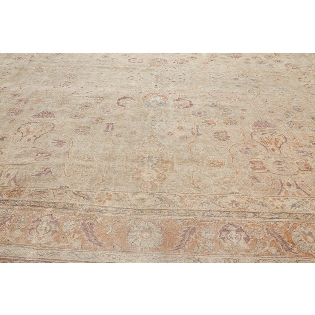 Indian Authentic Early 20th Century Indian Handmade Wool Rug For Sale - Image 3 of 12