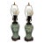 Mid 20th Century Chinese Jade Glazed Porcelain Table Lamps, Pair For Sale