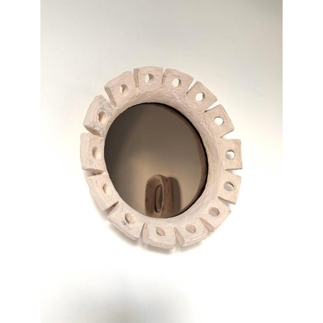 Ceramic Fiore Handmade Ceramic Mirror by Renzo Maar For Sale - Image 7 of 15