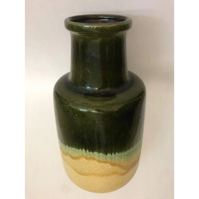 Large ceramic vase W-Germany N'408 / 40 colors: beige, turquoise, olive green. 1950