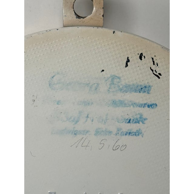 Metal Vintage Ceramic Wall Clock from Garant, Germany, 1950s For Sale - Image 7 of 9