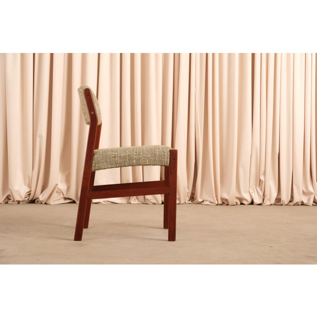 Mid-Century Modern Set of 4 Vintage Teak Dining Chairs Set, 1960s Danish Modern Attributed to h.w. Klein | Danish MCM Chairs For Sale - Image 3 of 18