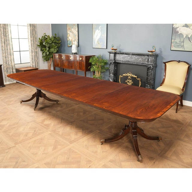 Vintage Old Colony Furniture Mahogany Dining Table For Sale - Image 11 of 15