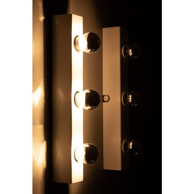 White Mirror Wall Lamps, Set of 2 For Sale - Image 6 of 7