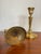 Pair of Mottahedeh polished brass candle sticks. Makers mark on bottom.