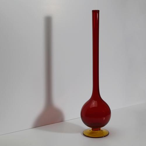 Hand-Blown Murano Glass Pencil Vase by Carlo Moretti, Italy, 1970s For Sale - Image 3 of 10