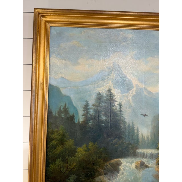 Traditional Large 19th Century Oil on Canvas For Sale - Image 3 of 11