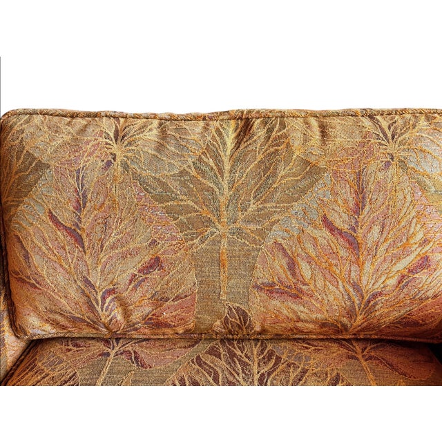 1920s A Neoclassical Settee in Botanical Tapestry Textile For Sale - Image 10 of 13