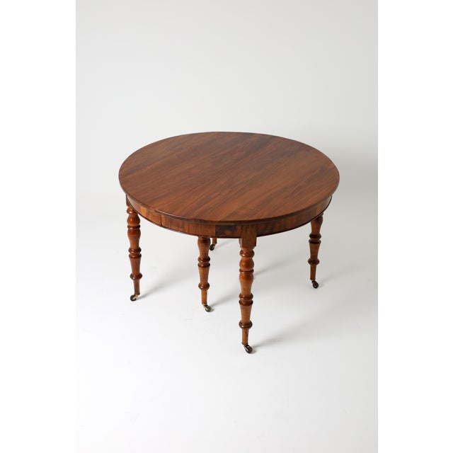 French Extendable Walnut Dining Table, 1850 For Sale - Image 17 of 18