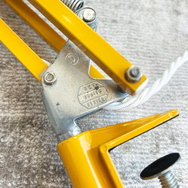 Yellow Architect Lamp from HCF Denmark, 1970s For Sale - Image 9 of 12