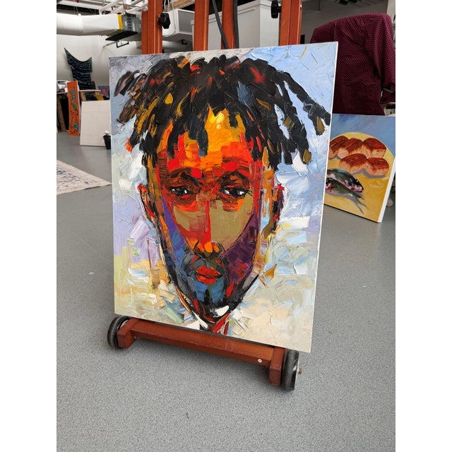 2020s Metamorphosis, Oil on Canvas, Godfrey Afebuame (2024) For Sale - Image 5 of 7