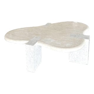 1970s Vintage Tessellated Mactan Stone Biomorphic Coffee Table by Maitland-Smith For Sale