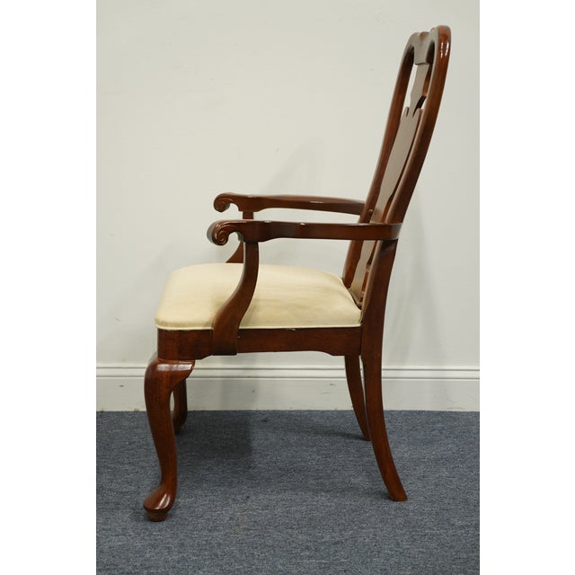 Late 20th Century Universal Furniture Cherry Traditional Queen Anne Style Dining Arm Chair For Sale - Image 5 of 9