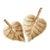 2 Woven Leaf Baskets - Rustic Bohemian Wall Decor or Tabletop Catch All For Sale