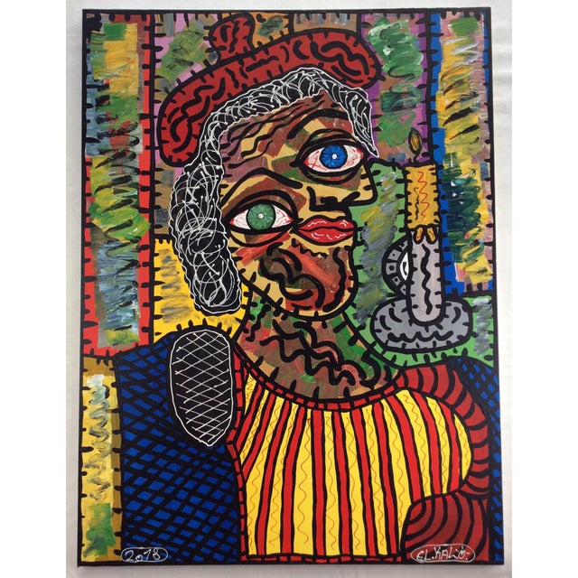 French Surrealist Painting Inspired by Pablo Picasso For Sale - Image 9 of 9