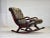 Chesterfield Rocking Chair in Green Leather and Teak, 1950s For Sale - Image 17 of 17