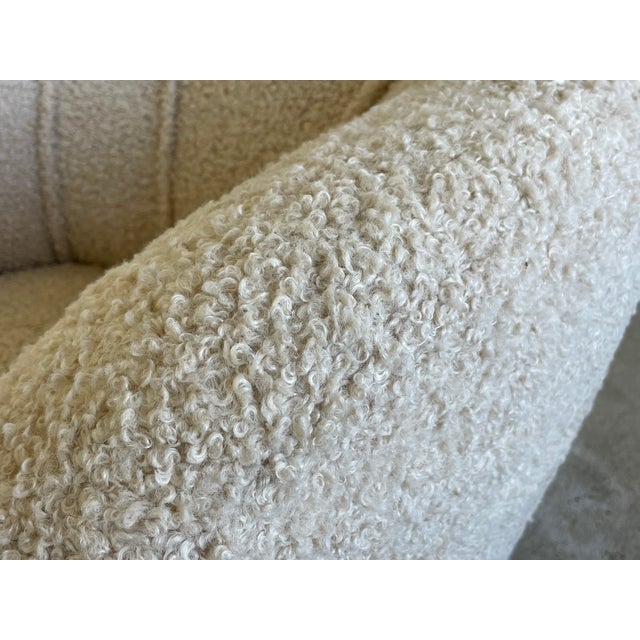 Beige Danish Club Chairs with Beechwood Frames by Viggo Boesen, 1940s, Set of 2 For Sale - Image 8 of 9