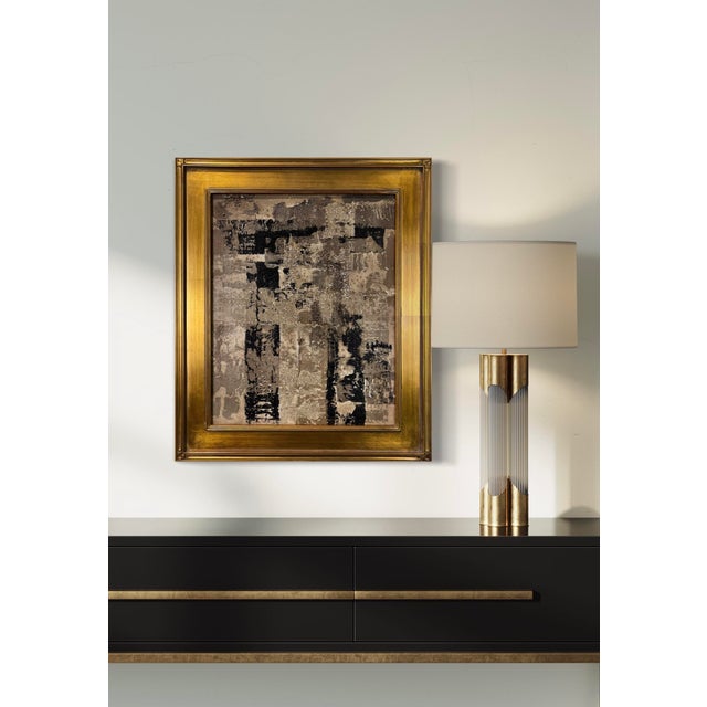 In Dialogue, contrasting textures and tonal variations engage in a quiet visual exchange across a layered surface of...