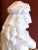 Italian Artist, Hand Carved Bust Sculpture of a Young Girl Holding a Dove, 19th Century, Alabaster For Sale - Image 3 of 12