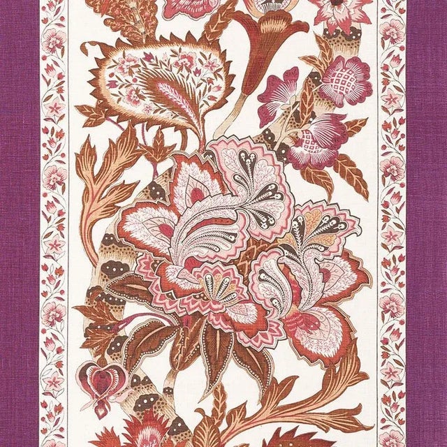 Sample - Schumacher X Timothy Corrigan Anjou Stripe Fabric in Rose For Sale