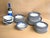 Offered is a rare vintage set of 71 pieces of Arabia stoneware dinnerware in the Anemone pattern designed by Ulla Procope....