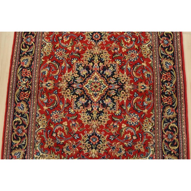 2000 - 2009 Fine Qom Rug 3’3” X 4’11” Red Wool Traditional Hand-Knotted Oriental Carpet For Sale - Image 5 of 12